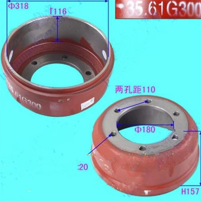 JAC HFC1040 Aanhangwagen Truck Wheel Brake Drums Car Fitment Shuailing OEM 2100320390