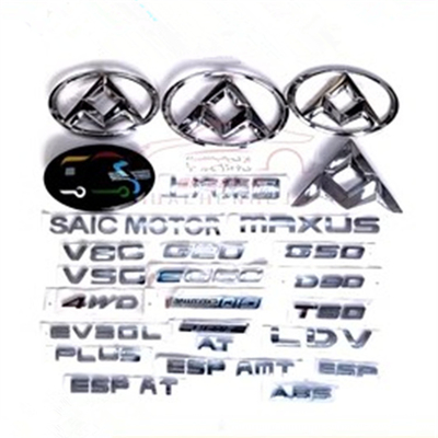 Zilveren voertuigmarker logo naamplaat voor SAIC Maxus V80