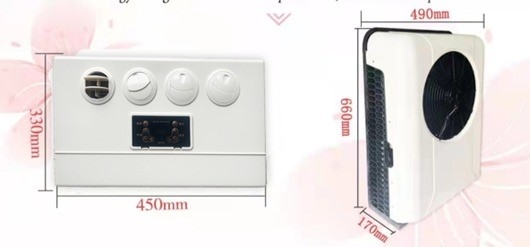 ZC-03A-480s Elektrische airconditioner voor vrachtwagen van schip 400g koelmiddel laadgewicht